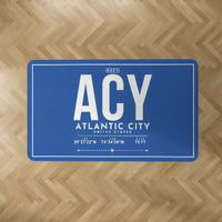 Thumbnail for Atlantic City International Airport (ACY) Carpets - Carpet Rectangle - ID Tag - Blue V2