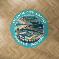 Thumbnail for Atlantic City International Airport (ACY) Carpets - Carpet Round - Badge - Turquoise V2