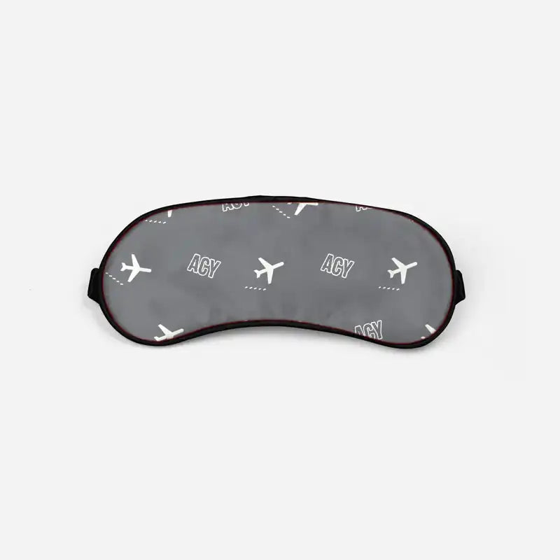 Atlantic City International Airport (ACY) Sleep Masks - Sleep Mask - Pattern - Gray