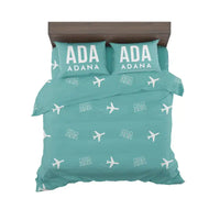 Thumbnail for Adana Sakirpasa Airport (ADA) Bedding Sets & Blankets - Bedding Set - Pattern - Turquoise