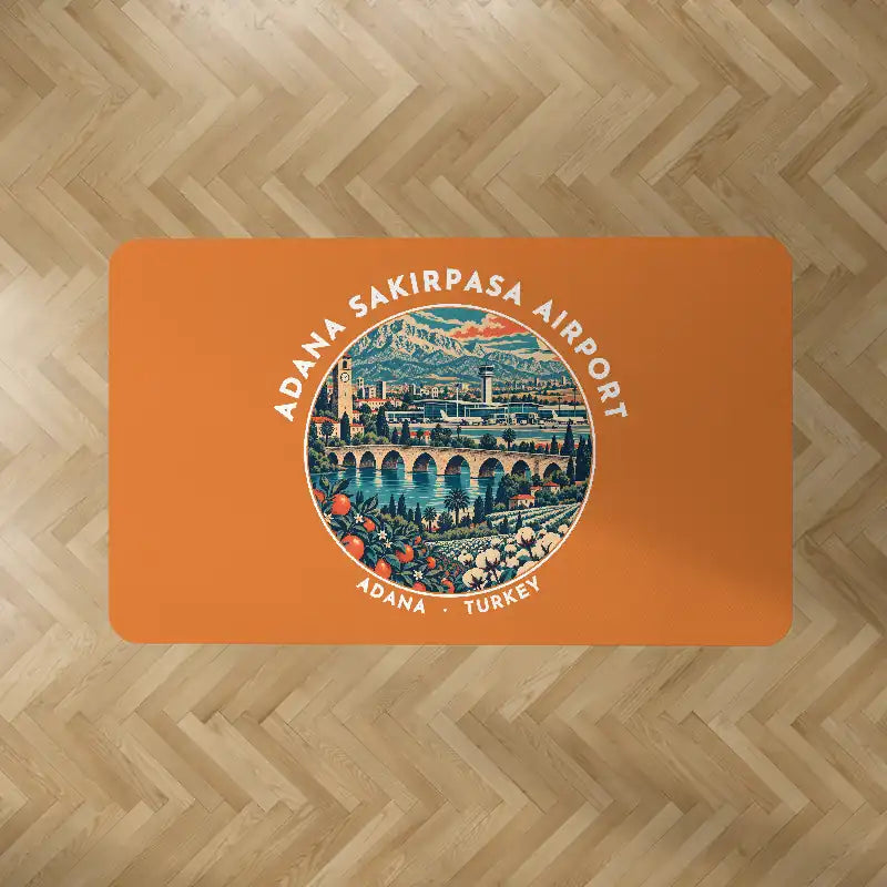 Adana Sakirpasa Airport (ADA) Carpets - Carpet Rectangle - Badge - Orange