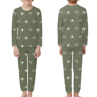 Thumbnail for Adana Sakirpasa Airport (ADA) Pajamas - Children Pajamas - Green Army