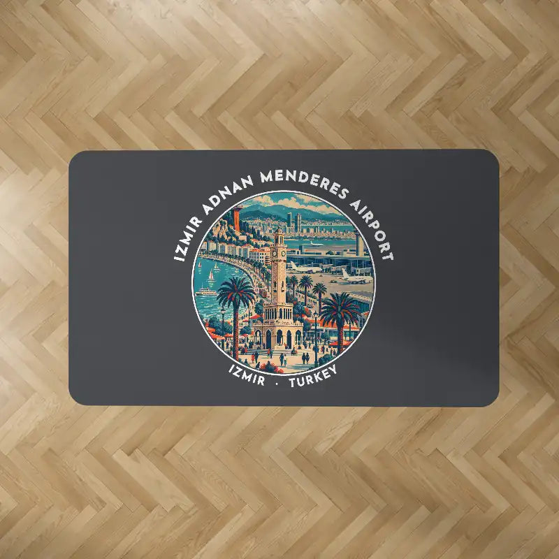 Izmir Adnan Menderes Airport (ADB) Carpets - Carpet Rectangle - Badge - Dark Gray V2