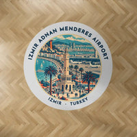 Thumbnail for Izmir Adnan Menderes Airport (ADB) Carpets - Carpet Round - Badge - Light Gray V2