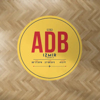 Thumbnail for Izmir Adnan Menderes Airport (ADB) Carpets - Carpet Round - ID Tag - Yellow V2