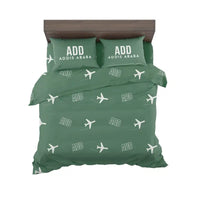 Thumbnail for Addis Ababa Bole International Airport (ADD) Bedding Sets & Blankets - Bedding Set - Pattern - Green