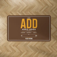 Thumbnail for Addis Ababa Bole International Airport (ADD) Carpets - Carpet Rectangle - ID Tag + Name - Brown V2