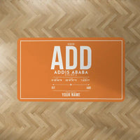 Thumbnail for Addis Ababa Bole International Airport (ADD) Carpets - Carpet Rectangle - ID Tag + Name - Orange V2