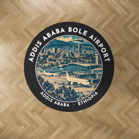 Thumbnail for Addis Ababa Bole International Airport (ADD) Carpets - Carpet Round - Badge - Black V2