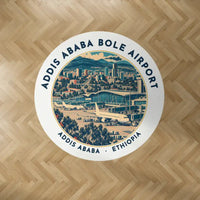 Thumbnail for Addis Ababa Bole International Airport (ADD) Carpets - Carpet Round - Badge - White V2