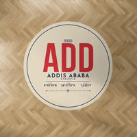 Thumbnail for Addis Ababa Bole International Airport (ADD) Carpets - Carpet Round - ID Tag - Beige V2