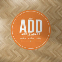 Thumbnail for Addis Ababa Bole International Airport (ADD) Carpets - Carpet Round - ID Tag - Orange V2
