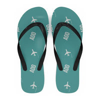 Thumbnail for Addis Ababa Bole International Airport (ADD) Slippers & Flip Flops - Slippers - Flip Flops - Pattern - Turquoise
