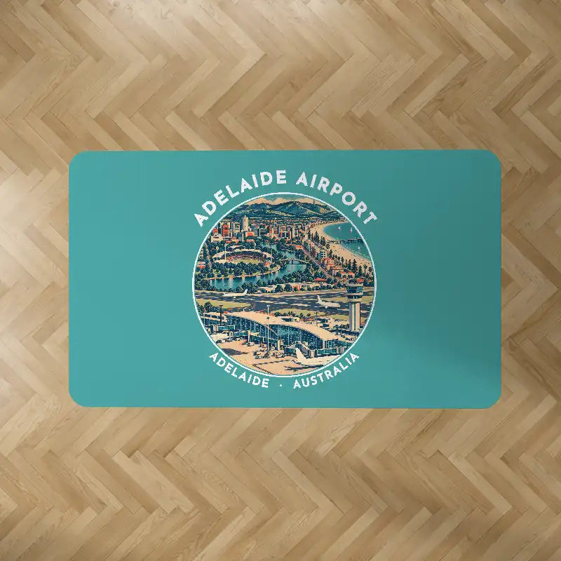Adelaide Airport (ADL) Carpets - Carpet Rectangle - Badge - Turquoise