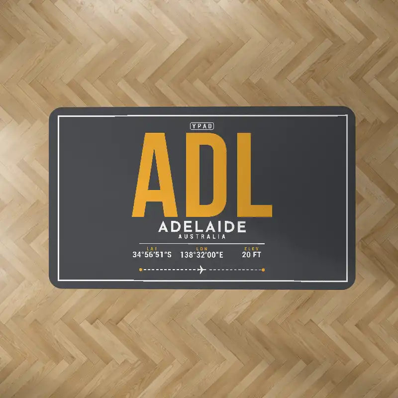 Adelaide Airport (ADL) Carpets - Carpet Rectangle - ID Tag - Dark Gray