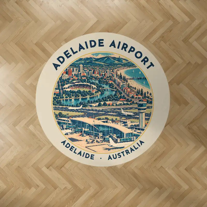 Adelaide Airport (ADL) Carpets - Carpet Round - Badge - Beige