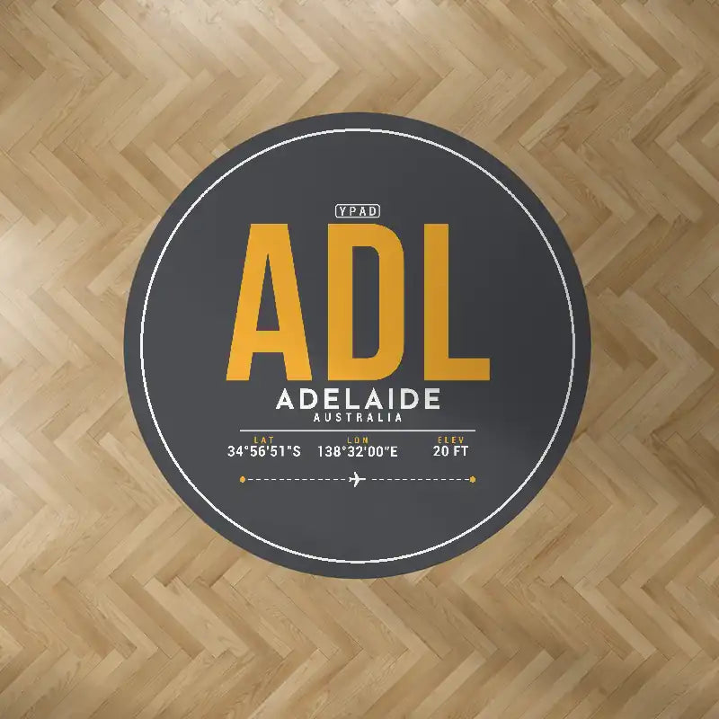 Adelaide Airport (ADL) Carpets - Carpet Round - ID Tag - Dark Gray