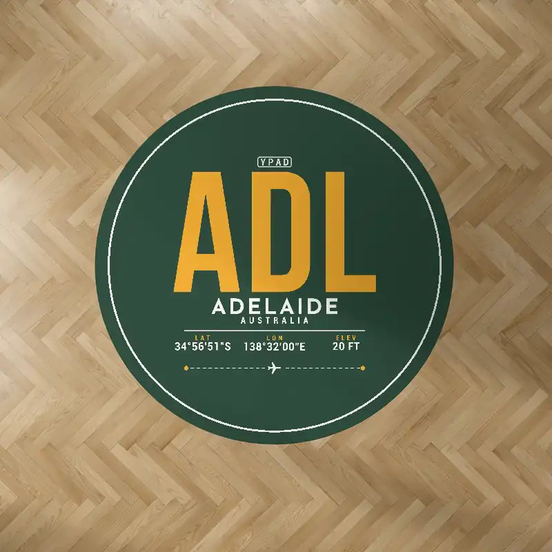 Adelaide Airport (ADL) Carpets - Carpet Round - ID Tag - Dark Green