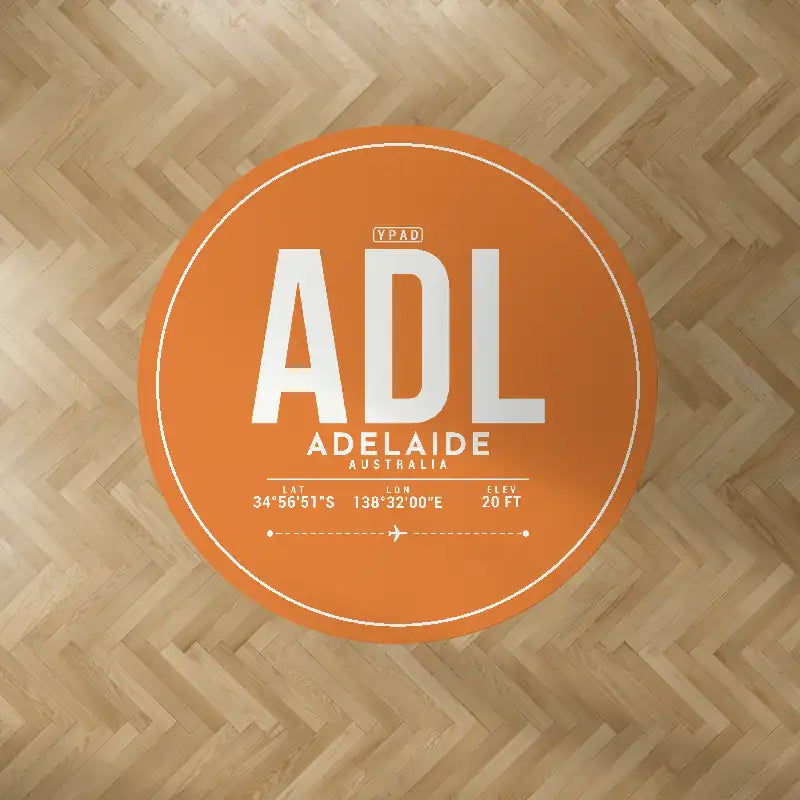 Adelaide Airport (ADL) Carpets - Carpet Round - ID Tag - Orange