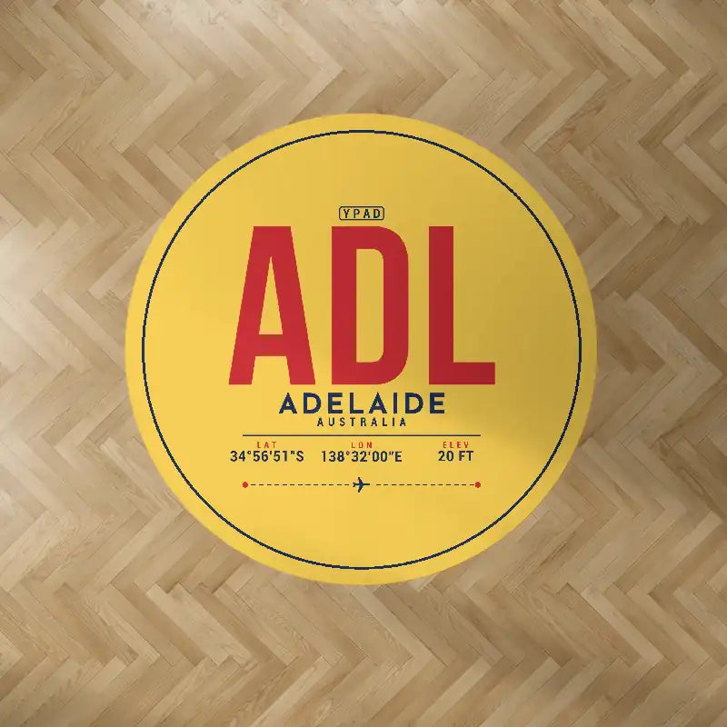 Adelaide Airport (ADL) Carpets - Carpet Round - ID Tag - Yellow