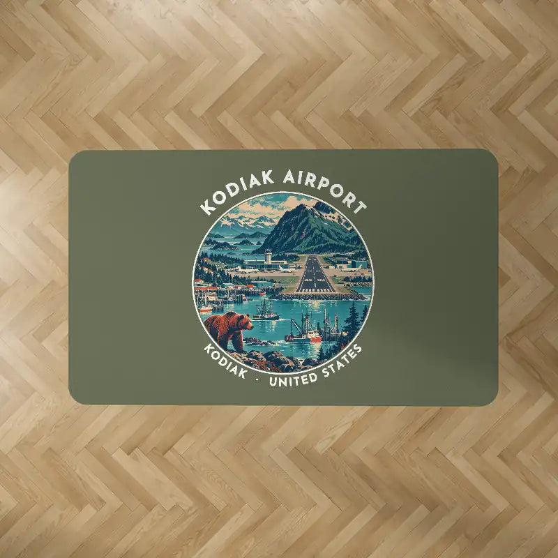 Kodiak Airport (ADQ) Carpets - Carpet Rectangle - Badge - Green Army V2