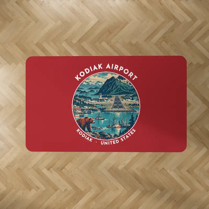 Kodiak Airport (ADQ) Carpets - Carpet Rectangle - Badge - Red V2