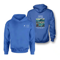 Thumbnail for ADQ - Poster - Double-Side Hoodie - Blue