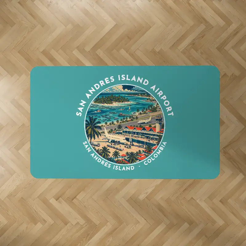Gustavo Rojas Pinilla International Airport (ADZ) Carpets - Carpet Rectangle - Badge - Turquoise V2