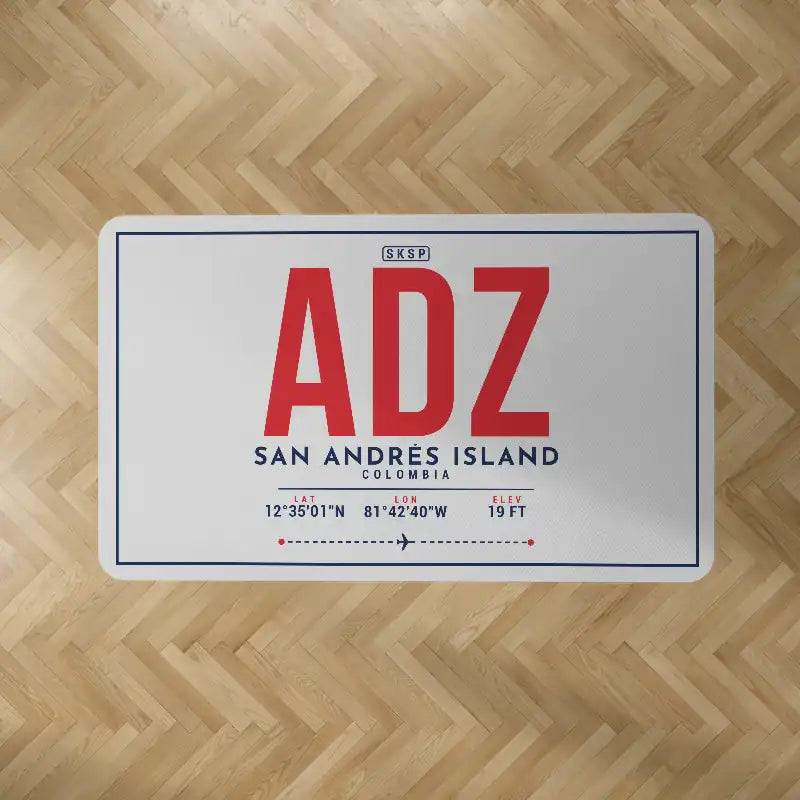 Gustavo Rojas Pinilla International Airport (ADZ) Carpets - Carpet Rectangle - ID Tag - Light Gray V2