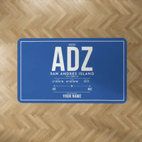 Thumbnail for Gustavo Rojas Pinilla International Airport (ADZ) Carpets - Carpet Rectangle - ID Tag + Name - Blue V2