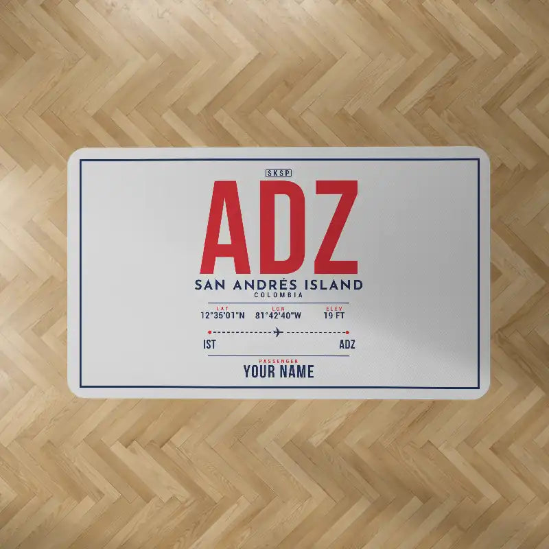 Gustavo Rojas Pinilla International Airport (ADZ) Carpets - Carpet Rectangle - ID Tag + Name - Light Gray V2