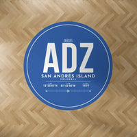 Thumbnail for Gustavo Rojas Pinilla International Airport (ADZ) Carpets - Carpet Round - ID Tag - Blue V2