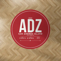 Thumbnail for Gustavo Rojas Pinilla International Airport (ADZ) Carpets - Carpet Round - ID Tag - Red V2