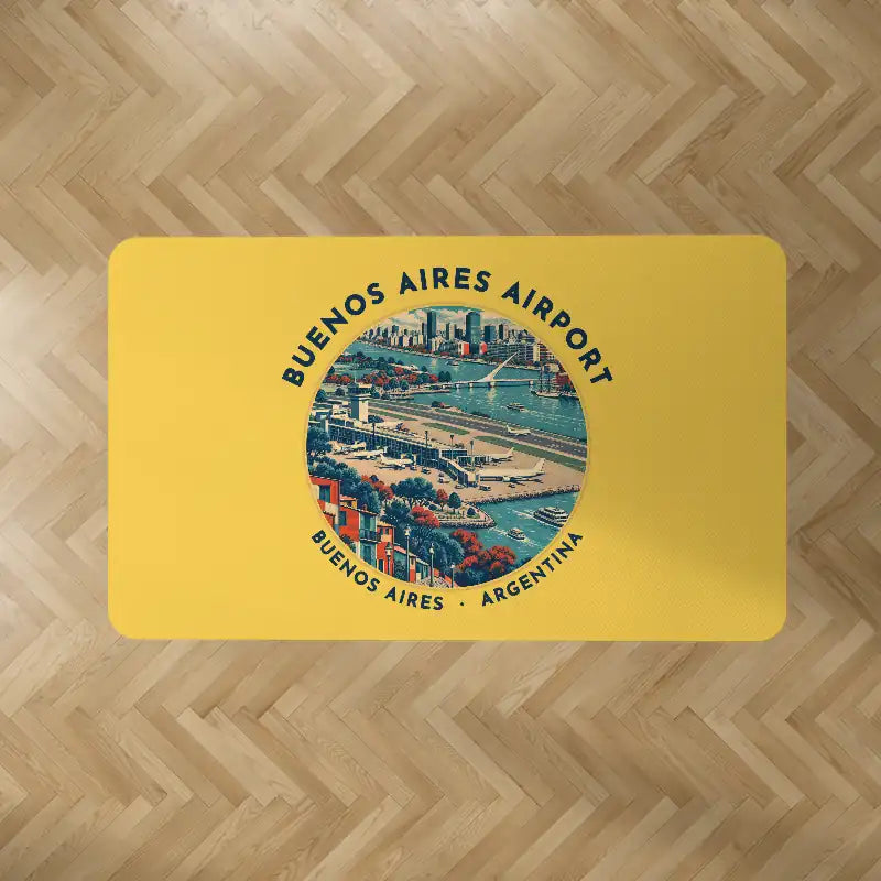 Aeroparque Jorge Newbery (AEP) Carpets - Carpet Rectangle - Badge - Yellow V2