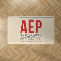 Thumbnail for Aeroparque Jorge Newbery (AEP) Carpets - Carpet Rectangle - ID Tag - Beige