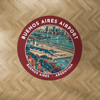 Thumbnail for Aeroparque Jorge Newbery (AEP) Carpets - Carpet Round - Badge - Dark Red V2