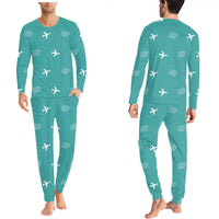 Thumbnail for Aeroparque Jorge Newbery (AEP) Pajamas - Men Pajamas - Turquoise