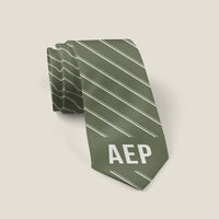Thumbnail for Aeroparque Jorge Newbery (AEP) Ties - Tie - Stripe - Green Army