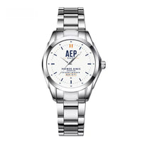 Thumbnail for Aeroparque Jorge Newbery (AEP) Aviator Watches - Classic - White - Stainless Steel Band - For Children & Women