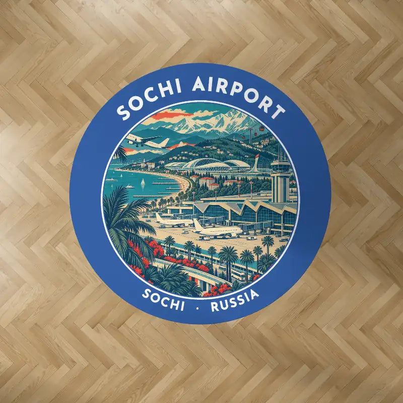 Sochi International Airport (AER) Carpets - Carpet Round - Badge - Blue V2