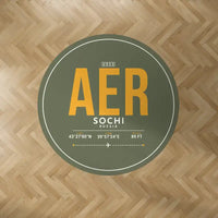 Thumbnail for Sochi International Airport (AER) Carpets - Carpet Round - ID Tag - Green Army V2