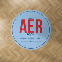 Thumbnail for Sochi International Airport (AER) Carpets - Carpet Round - ID Tag - Light Blue V2