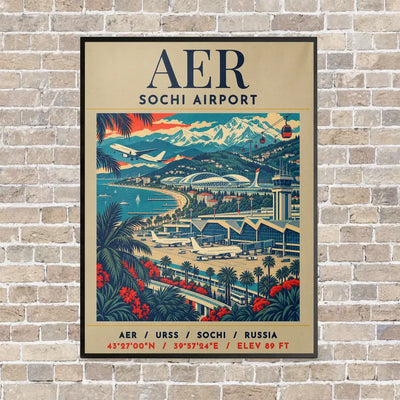 AER - Poster - Canvas Framed - Beige