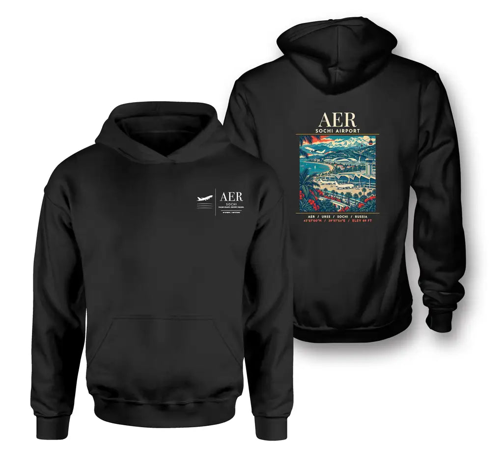 AER - Poster - Double-Side Hoodie - Black