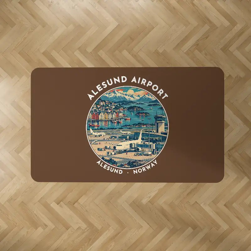 Ålesund Airport (AES) Carpets - Carpet Rectangle - Badge - Brown V2