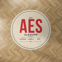 Thumbnail for Ålesund Airport (AES) Carpets - Carpet Round - ID Tag - Beige V2