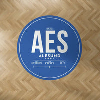 Thumbnail for Ålesund Airport (AES) Carpets - Carpet Round - ID Tag - Blue V2