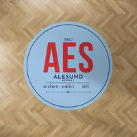 Thumbnail for Ålesund Airport (AES) Carpets - Carpet Round - ID Tag - Light Blue V2