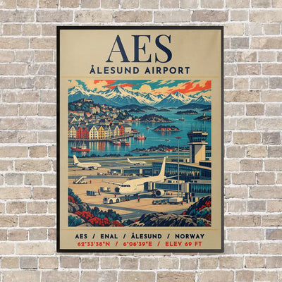 AES - Poster - Canvas Framed - Beige