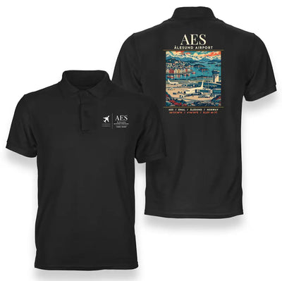 AES - Poster - Double-Side Polo - Black